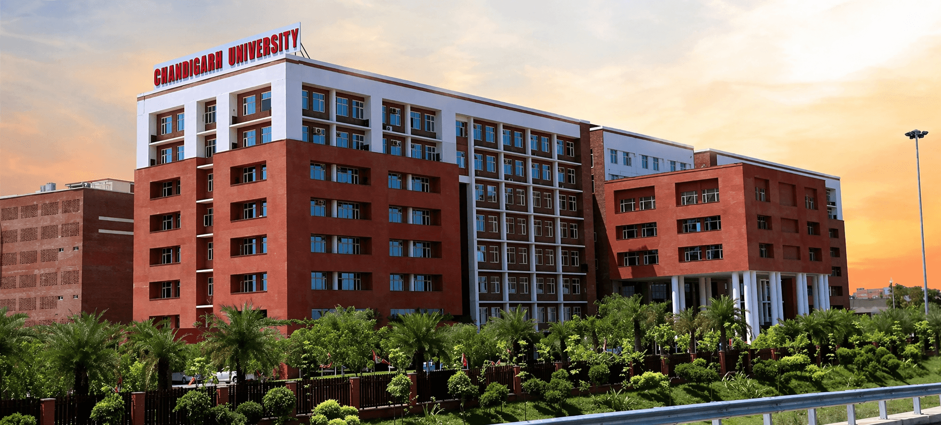 Chandigarh University campus aerial view — Mohali, Punjab, India