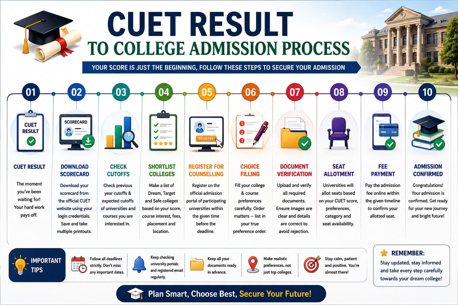 CUET result to college admission guide