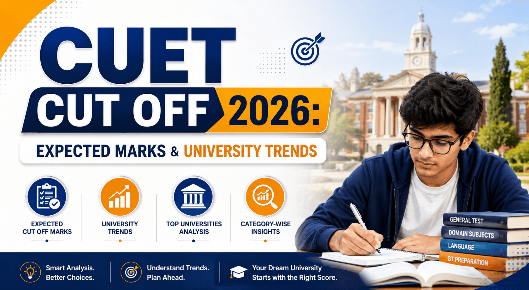 CUET Cut Off 2026 expected marks for central and state universities category wise analysis