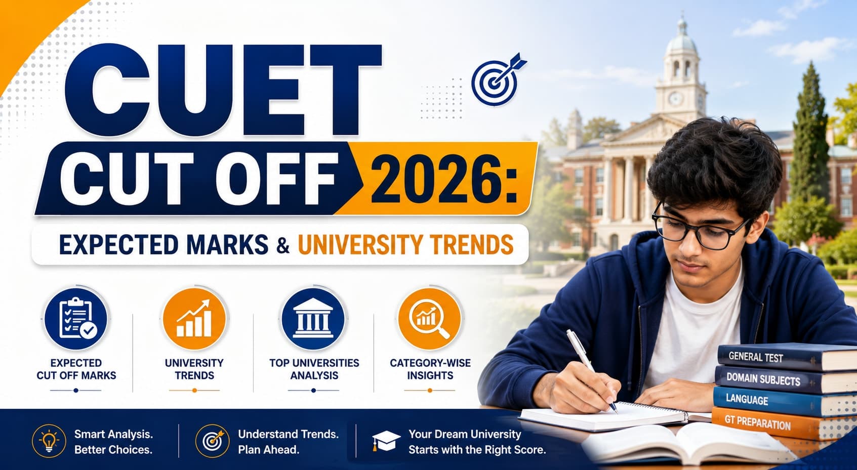 CUET Cut Off 2026 expected marks for central and state universities category wise analysis